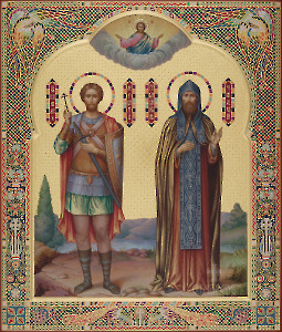 Меркурий великомученик Игорь Черниговский, 36х42, 2025 г.