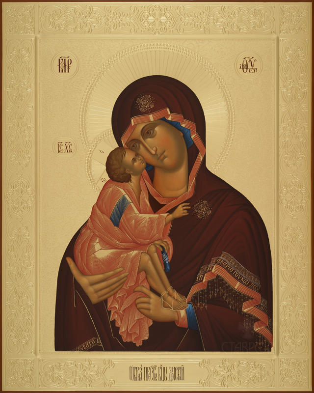 Рукописная икона Божией Матери Донская