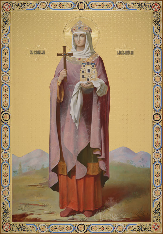 Рукописная икона Святая равноапостольная княгиня Ольга