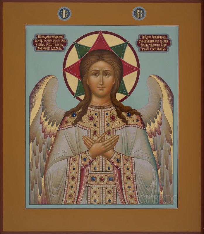 Рукописная икона Спас Благое Молчание 