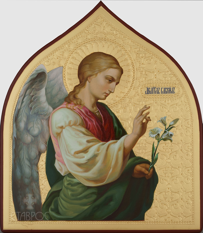 Рукописная икона Архангел Гавриил